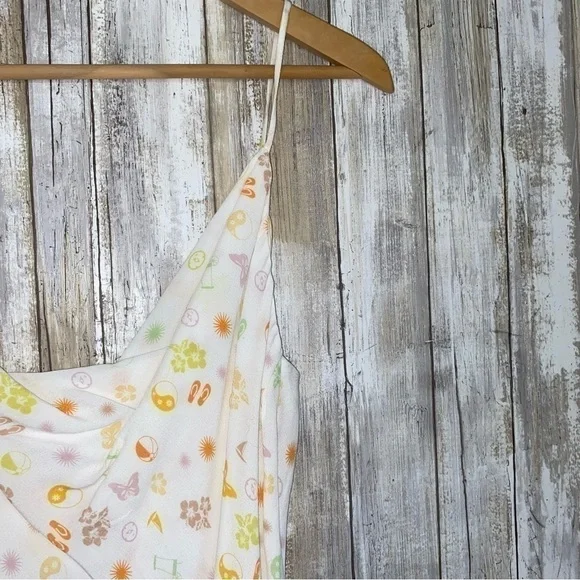 NWT Elodie White Drop Neck Mini Dress - Picture 3 of 5